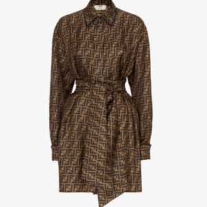 Brown twill dress
