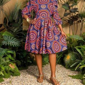 Round Neck Short Stylish Gown