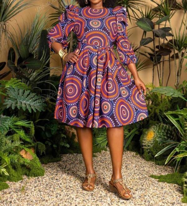 Round Neck Short Stylish Gown